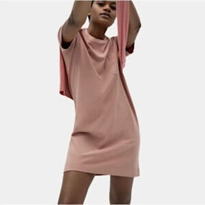 New Everlane The Weekend Tee Dress Size XS Cameo Pink
